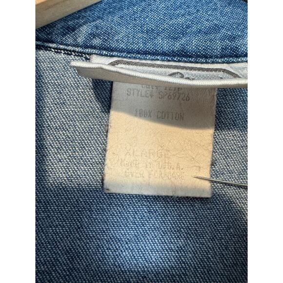 Vtg St. Germain Paris Denim Jean Jacket Women's XL Long Sleeve Shirt Button Up - Picture 4 of 5